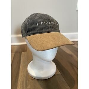 Friends TV Show Denim Baseball Cap Hat Adjustable Faux Suede Brim Matthew Perry